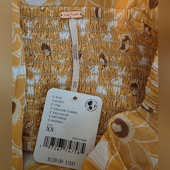 Free People Rosalee Sunflower Ruffle Maxi Dress XS NWT - Picture 7 of 16